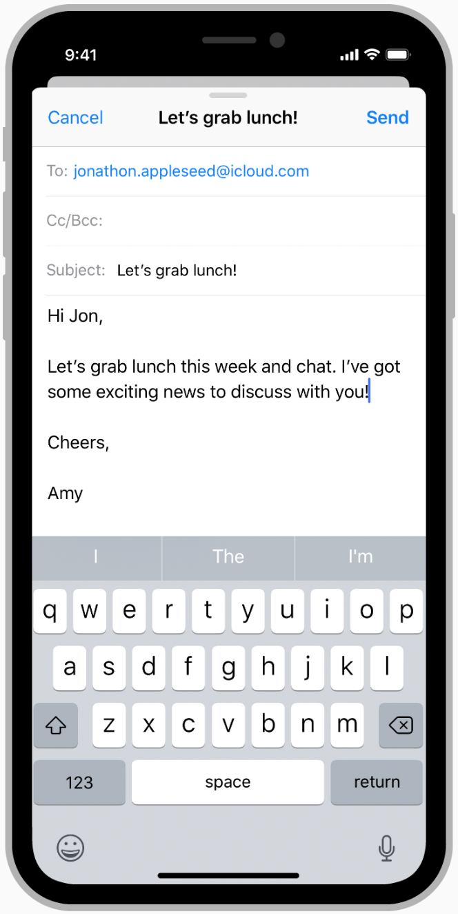 iOS 13 Modal View